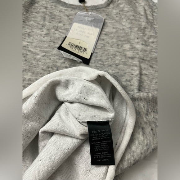 NWT classic-fit, long-sleeve crew neck, double-layer cotton wool blend fabric. - Picture 5 of 8